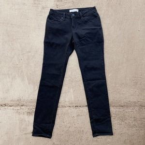 No Boundries Skinny Jeans Mid Rise Women's 7 Black Stretch NoBo Sizs 26x28